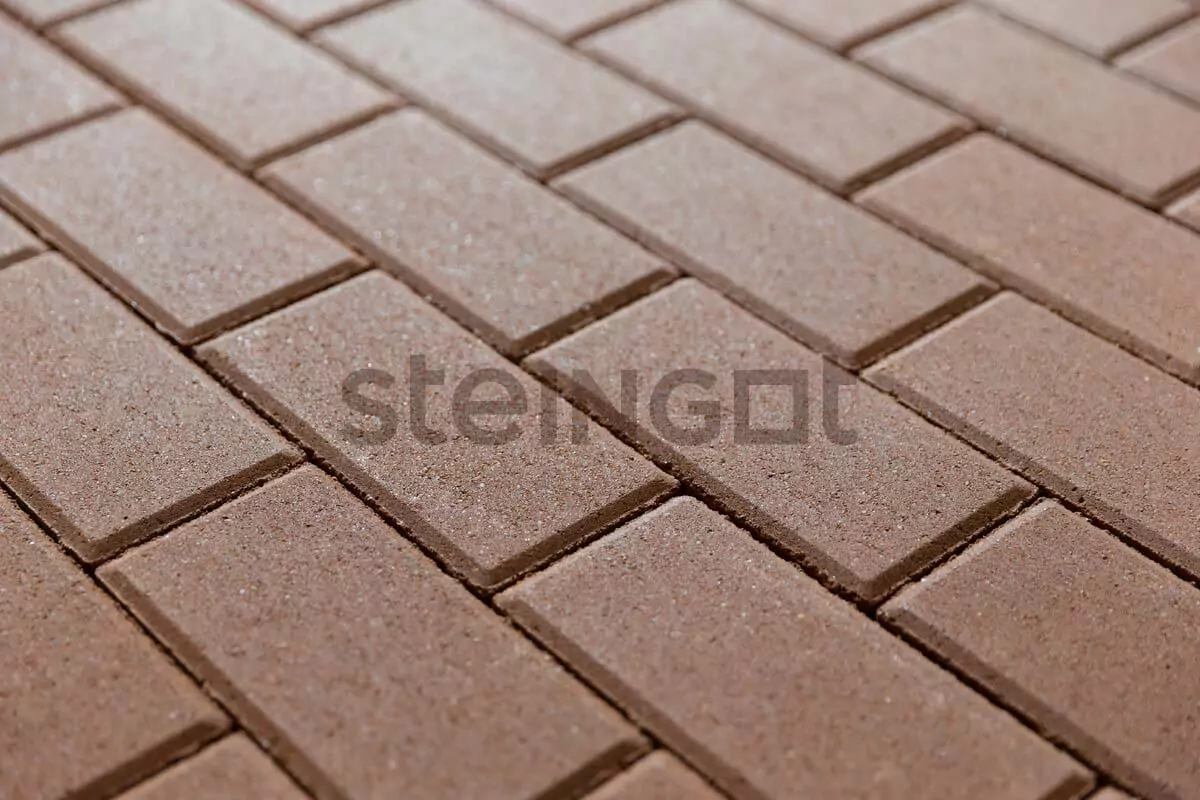 Тротуарная плитка Steingot Брусчатка Коричневая 60 мм